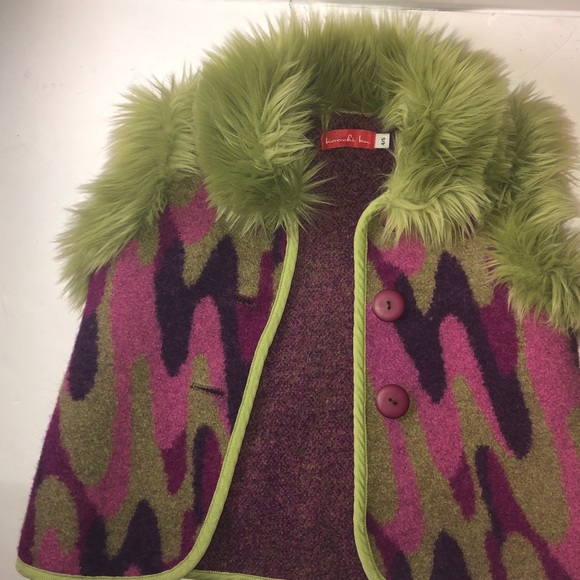 Koochi Ku Girls’ Jacket Vest Faux Shag Trim Sz 4/5 - Picture 7 of 8